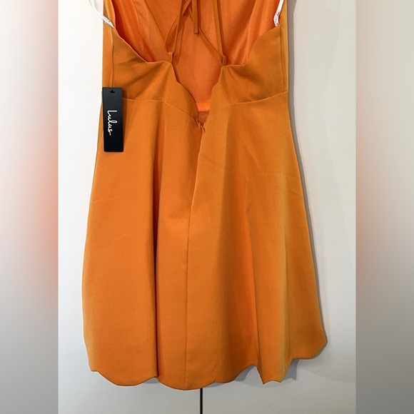 NWT Lulu’s Play on Curves Orange Backless Dress - Picture 6 of 6
